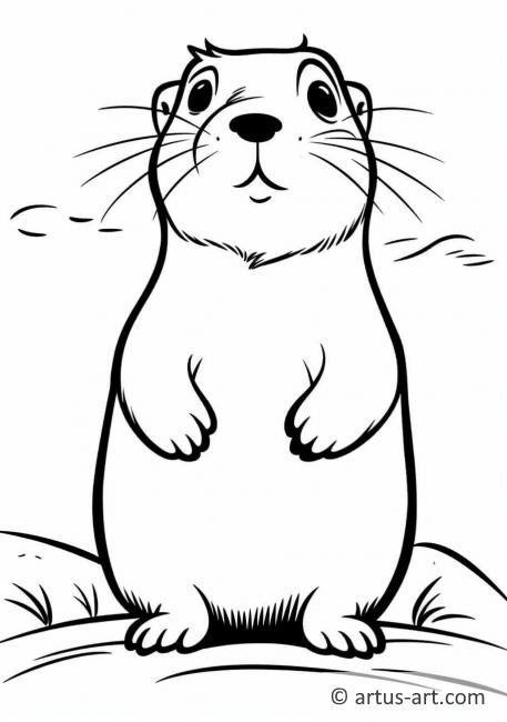 Cute Prairie dog Coloring Page